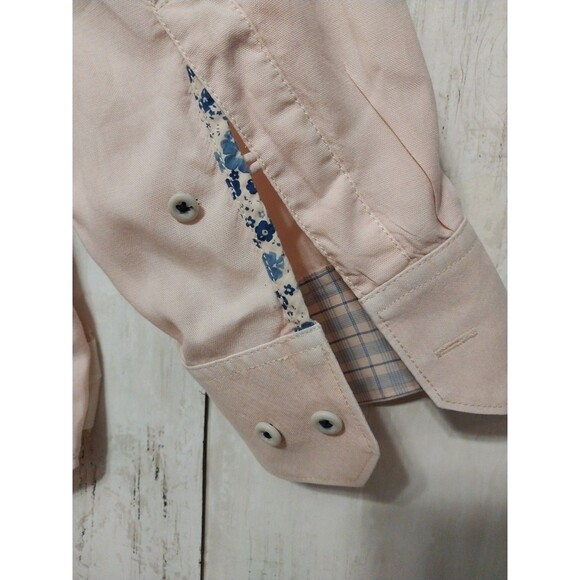 Tommy Bahama Button Down Rolled Sleeve Tunic Flowy Shirt Cotton Pink Woman XL - Picture 3 of 9